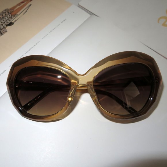 Linda Farrow Luxe Oversized Beveled Sunglasses main image 10